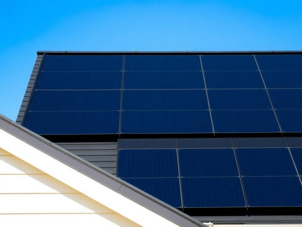 Solar panels installed on a residential rooftop